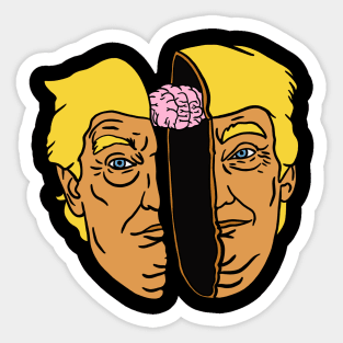 Donald Trump Brain Artwork Sticker